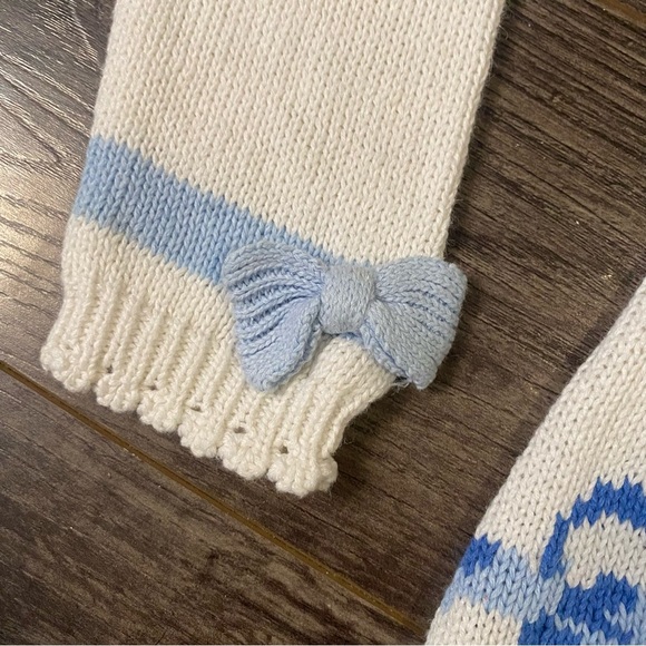 Vintage Eagleeyes Knit sweater Bunny Rabbit Spring time scene - Picture 5 of 11